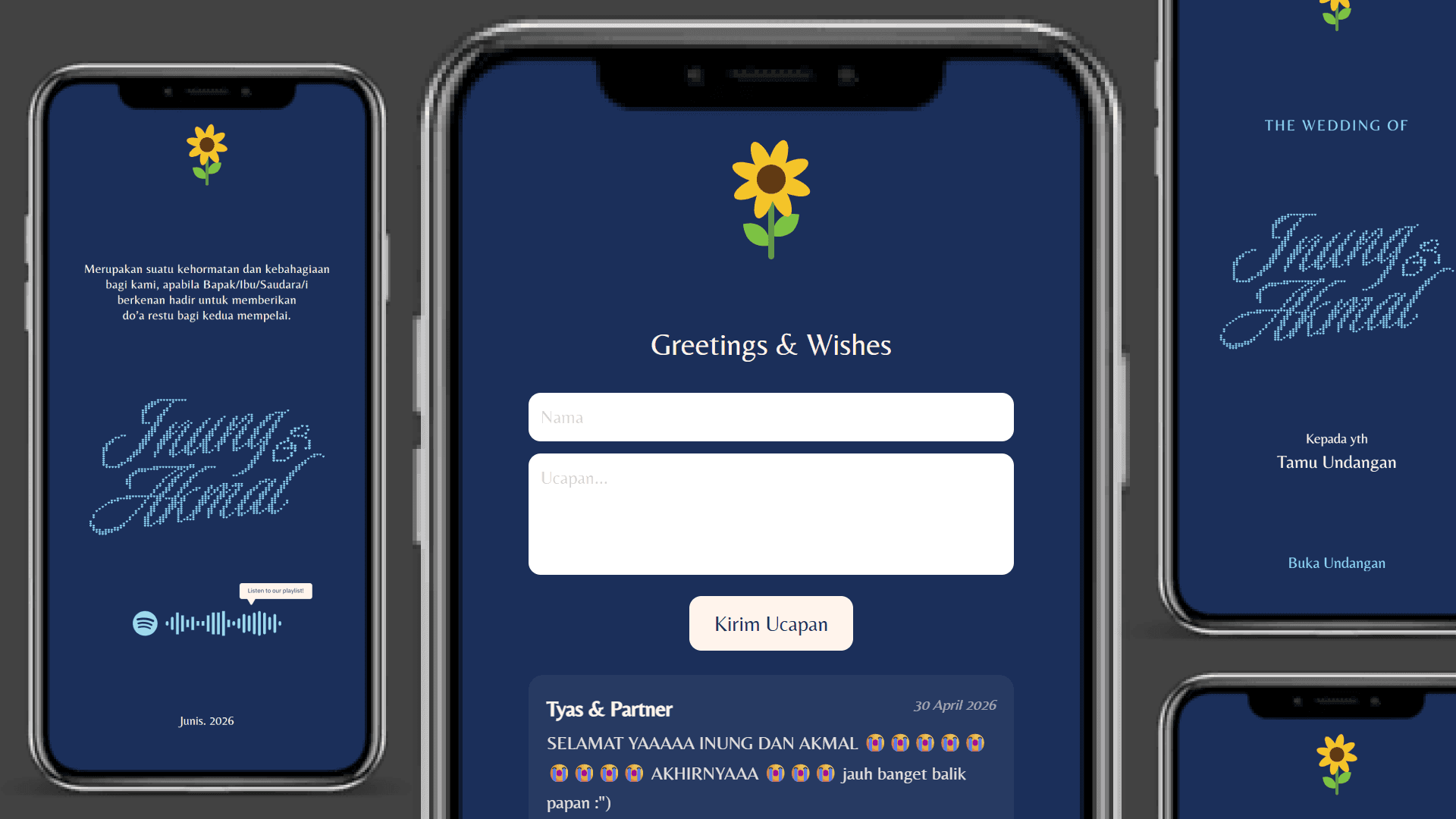 Wedding Invitation Digital Platform Hero Section