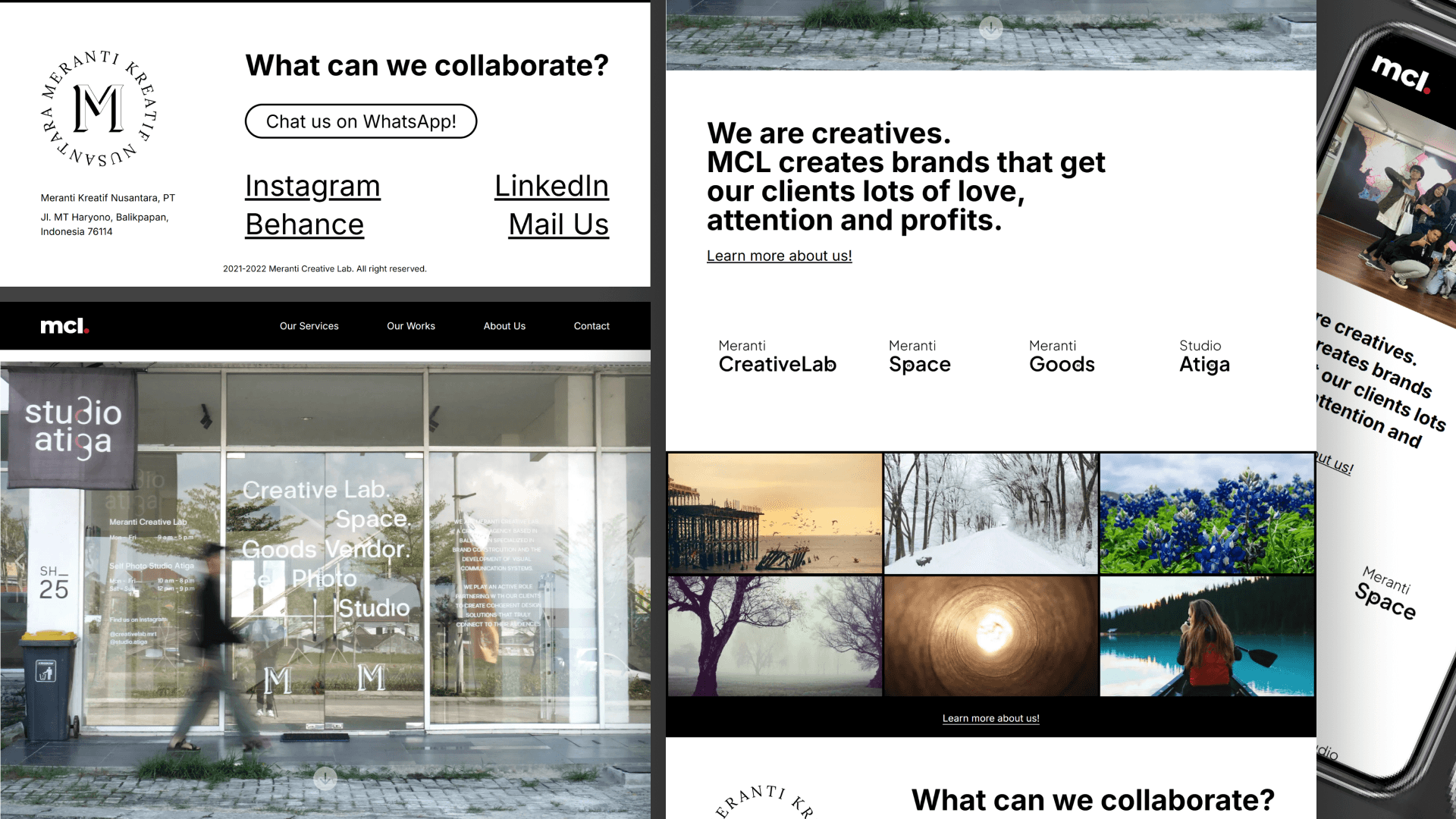 Meranti Creative Lab (MCL) Hero Showcase & Branding