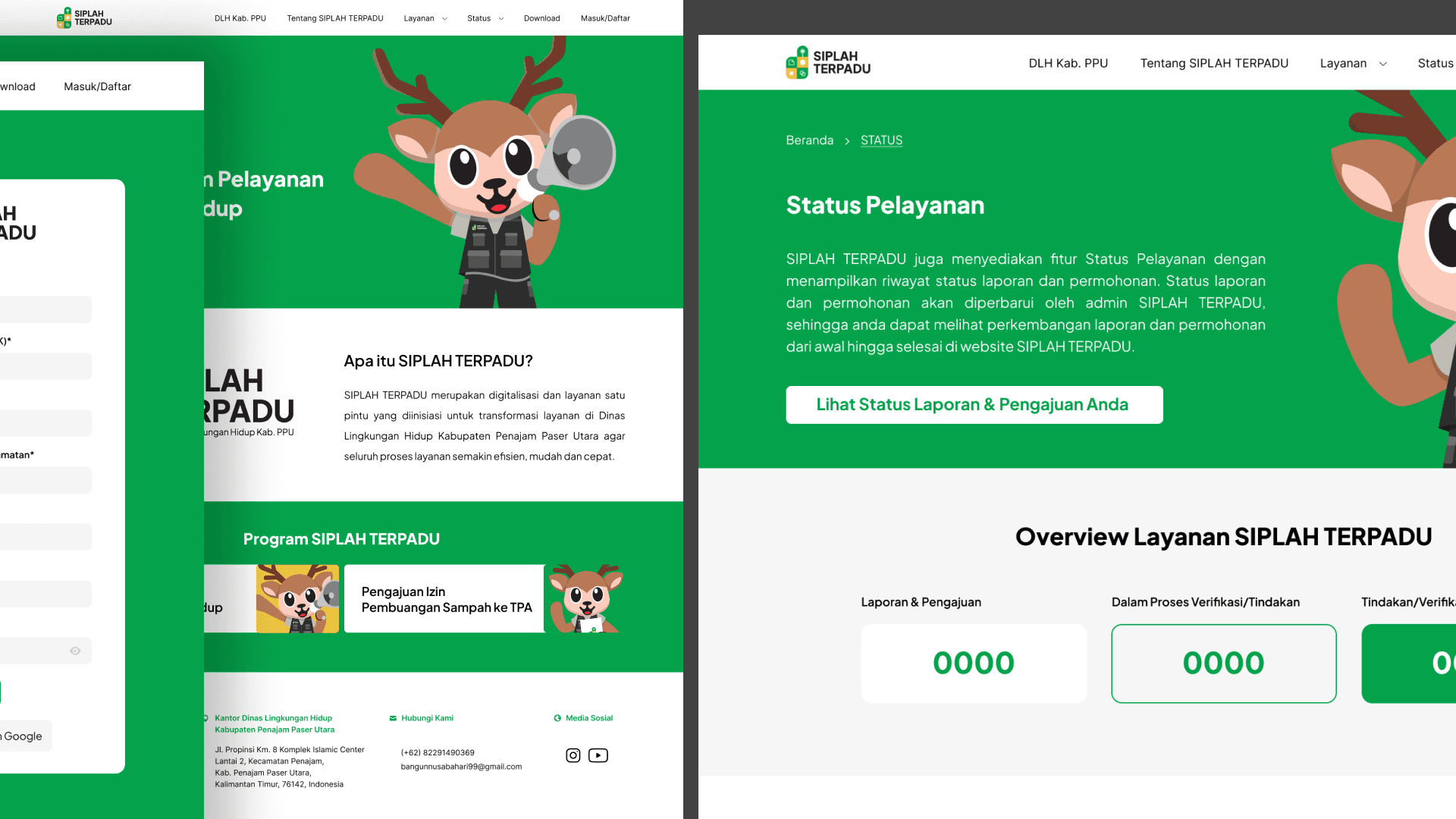 DLH Siplah Terpadu Admin Dashboard and Reporting Workflows