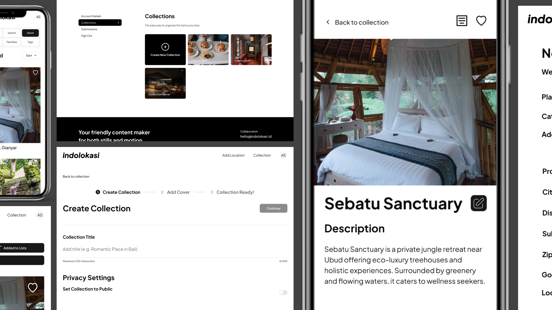 Indolocation Location Details and Search Filters