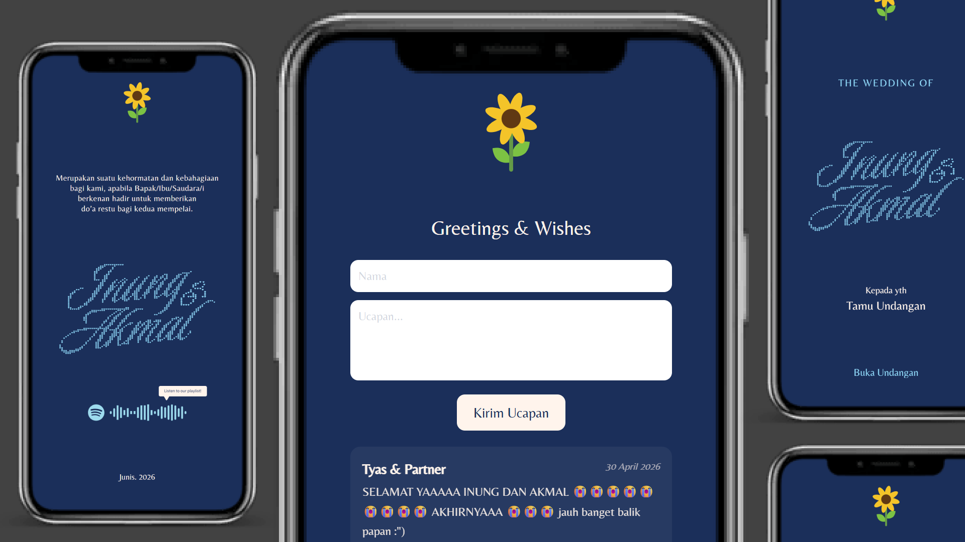 Wedding Invitation Digital Platform Hero Section